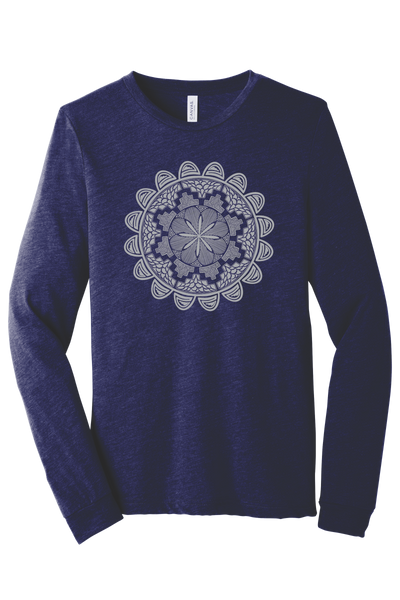 “Clouds” Long Sleeve Navy TriBlend