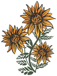 Sunflower 3" Sticker