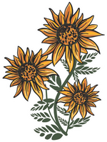 Sunflower 3" Sticker