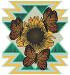 3" "Monarchs & Sunflowers" Sticker