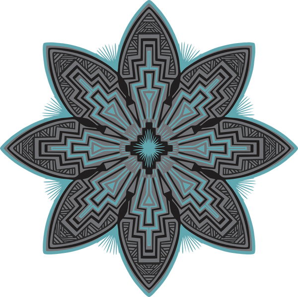 3” Tribal Bloom Sticker
