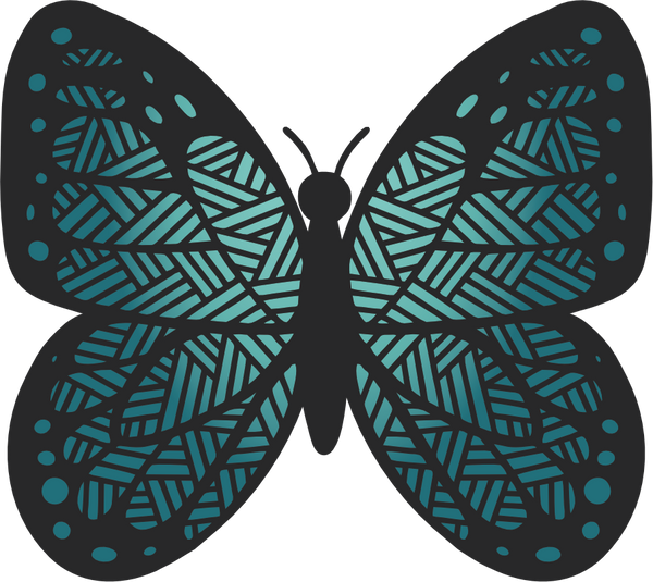 Blue Butterfly 3" Sticker