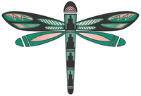 3" Jade Dragonfly Sticker