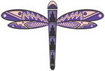 3" Purple Dragonfly Sticker