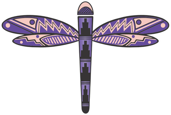 3" Purple Dragonfly Sticker