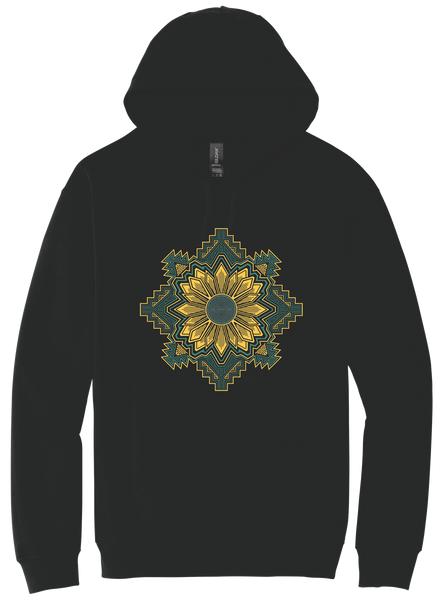 Geometric Sunflower hoodie