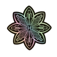 3” sticker Holographic “DCH Floral Logo Design”