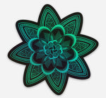 3” sticker Holographic Intaglio Flower