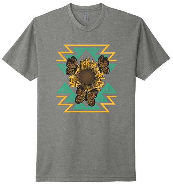 Short Sleeve "Monarchs & Sunflowers"